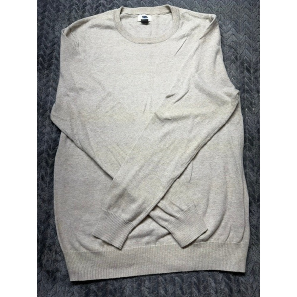 Old Navy Womens Crewneck Sweater Oatmeal Beige Size M Long Sleeve Knit 0647